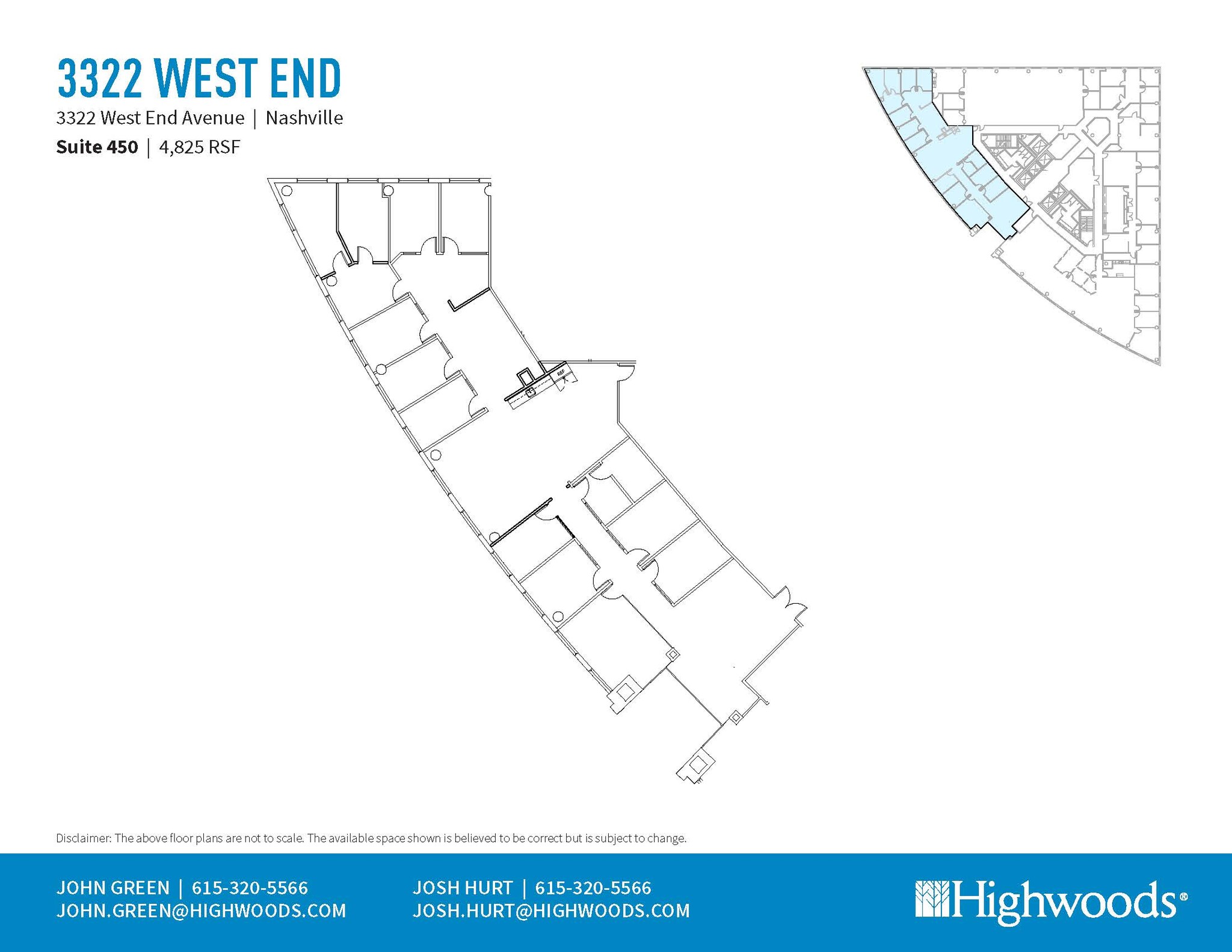 3322 West End Ave, Nashville, TN à louer Plan d’étage– Image 1 sur 1
