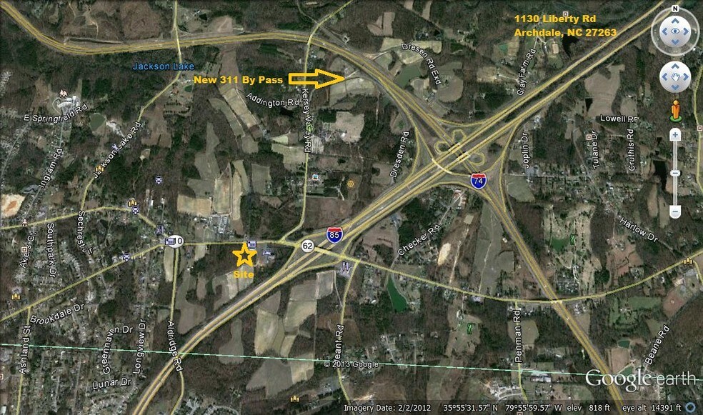 1130 Liberty Rd, Archdale, NC à vendre - Aérien – Image 2 sur 3