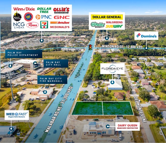 191 Malabar Rd NW, Palm Bay, FL à vendre - Aérien – Image 2 sur 4