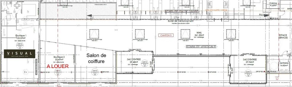 Local commercial dans Véretz à louer - Plan d’étage – Image 1 sur 3