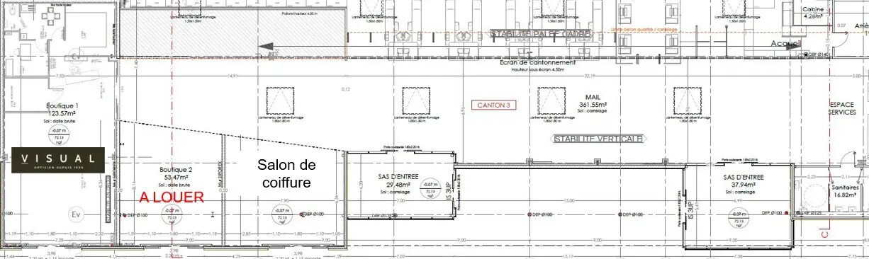 Local commercial dans Véretz à louer Plan d’étage– Image 1 sur 4