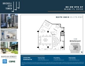 80 SW 8th St, Miami, FL à louer Plan de site– Image 1 sur 5