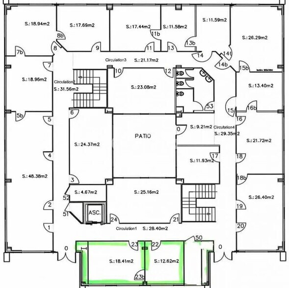 Bureau dans Pau à louer - Plan d’étage – Image 2 sur 3