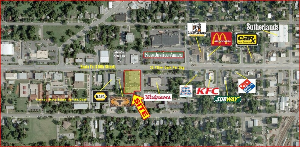 539 E Santa Fe St, Olathe, KS à louer - Aérien – Image 3 sur 4