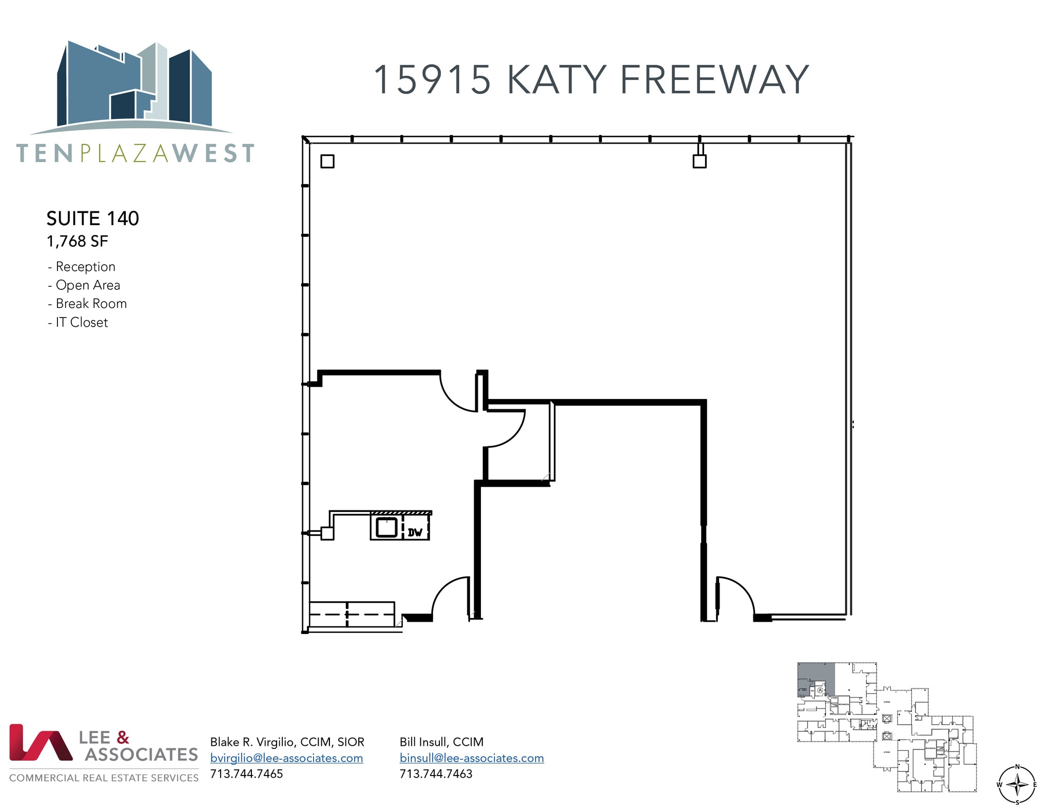 15915 Katy Fwy, Houston, TX à louer Plan d’étage– Image 1 sur 1