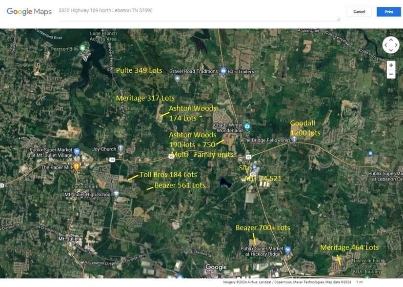 3320 Tennessee 109, Lebanon, TN à vendre - Aérien – Image 1 sur 2