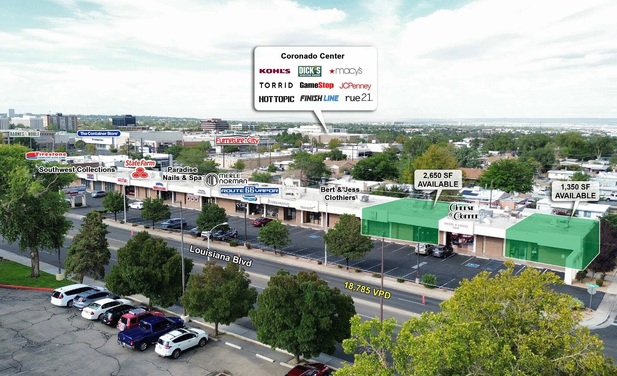 2633-2685 Louisiana Blvd NE, Albuquerque, NM à louer Photo de l’immeuble– Image 1 sur 10