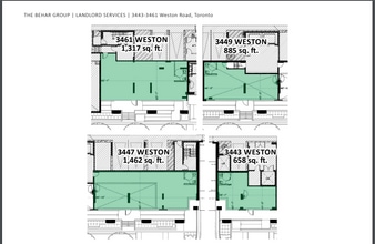 3439-3461 Weston Rd, Toronto, ON à louer Plan d’étage– Image 1 sur 1