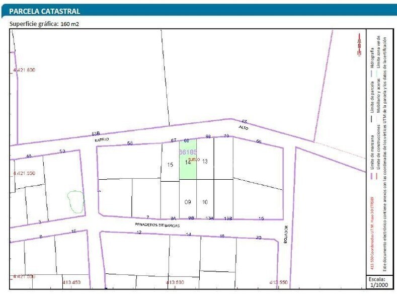 Calle Barrio Alto, 67-70, Bargas, Toledo à vendre - Plan cadastral – Image 3 sur 5