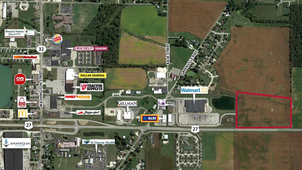 950 E Greenville Pike, Winchester, IN à louer - Aérien – Image 1 sur 1