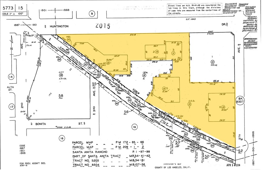 440 E Huntington Dr, Arcadia, CA à louer - Plan cadastral – Image 2 sur 4