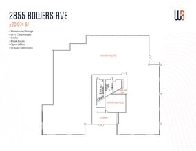 2805 Bowers Ave, Santa Clara, CA à louer Plan d’étage– Image 1 sur 1