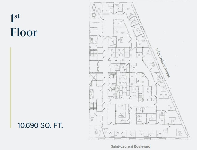 2095-2101 Boul Saint-Laurent, Montréal, QC à louer Plan d’étage– Image 1 sur 1