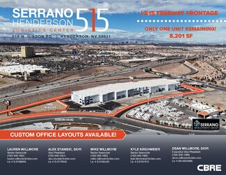 Plus de détails pour 515 N Gibson Rd, Henderson, NV - Industriel/Logistique à louer