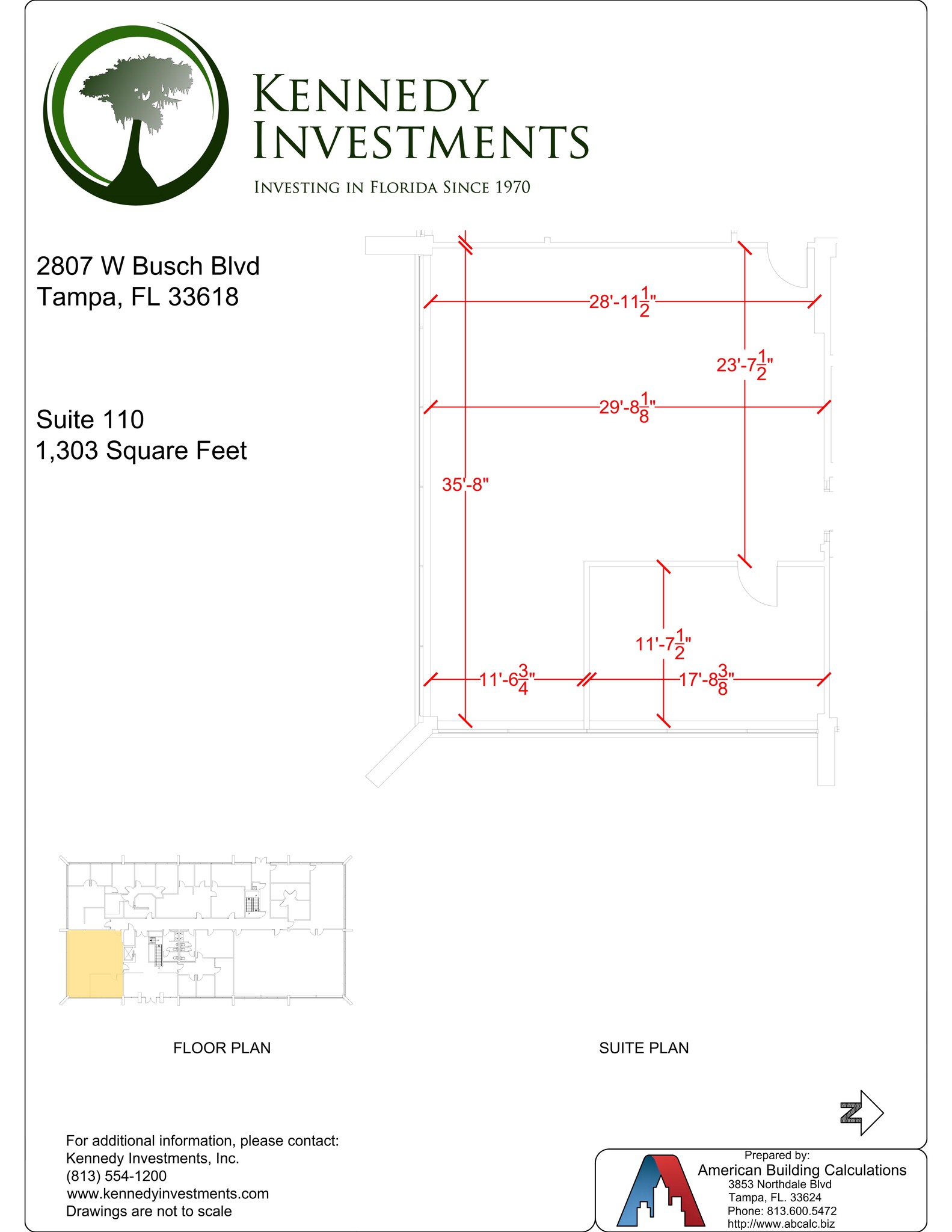 2807 W Busch Blvd, Tampa, FL à louer Plan de site– Image 1 sur 1