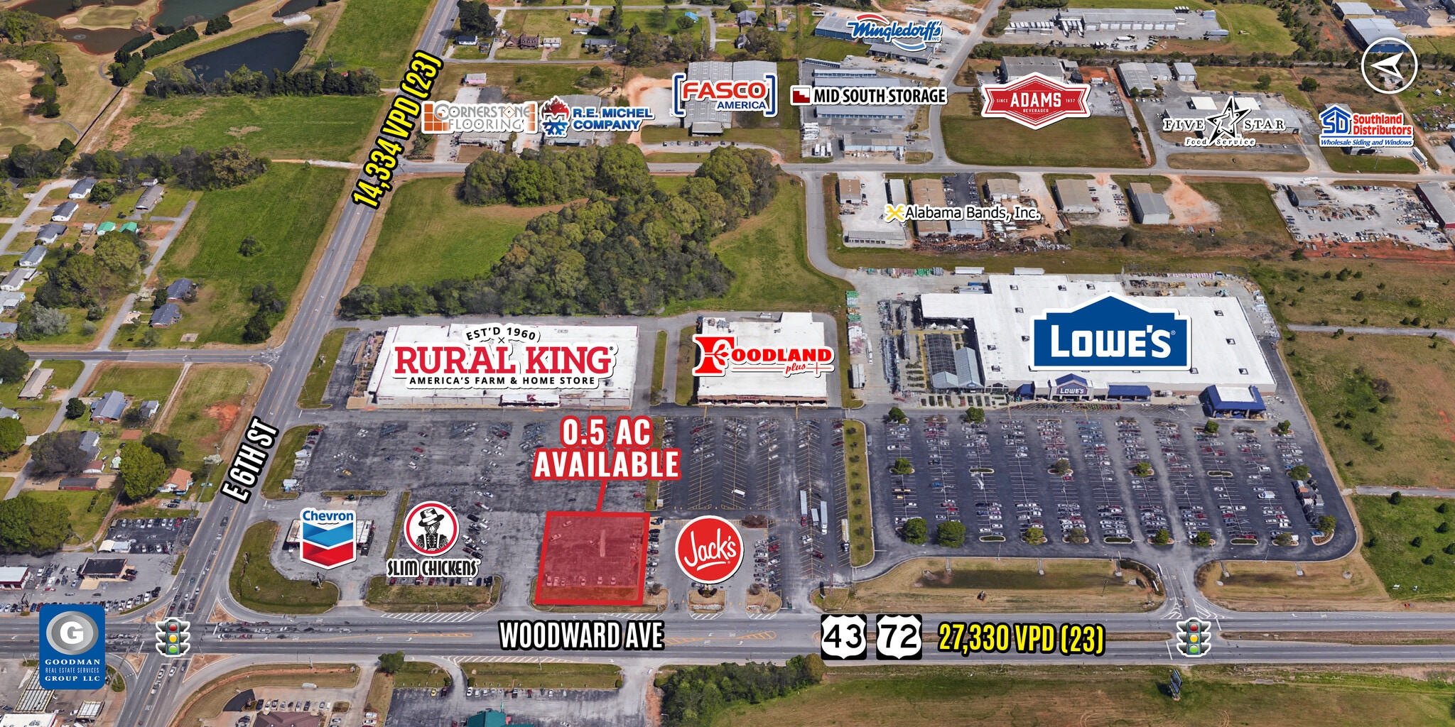 Woodward Avenue, Muscle Shoals, AL à vendre Aérien– Image 1 sur 4