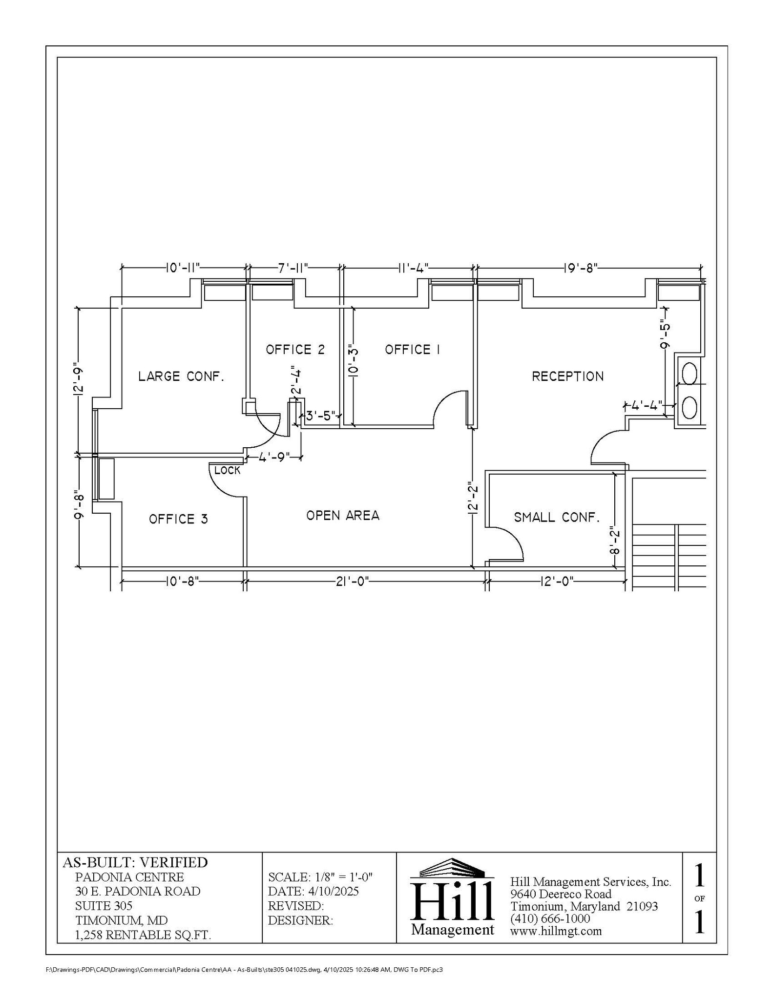 30 E Padonia Rd, Timonium, MD à louer Plan d’étage– Image 1 sur 1