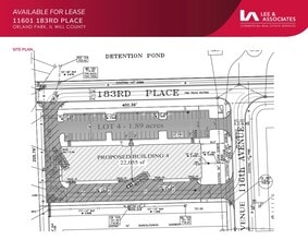 11601 183rd Pl, Orland Park, IL à louer Plan de site– Image 2 sur 2