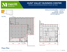 10945-10973 McCormick Rd, Hunt Valley, MD à louer Plan d’étage– Image 1 sur 1