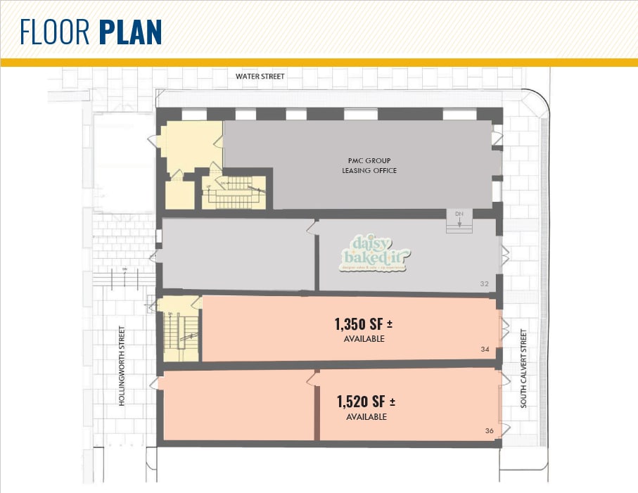 32-36 S Calvert St, Baltimore, MD à louer Plan d’étage– Image 1 sur 1
