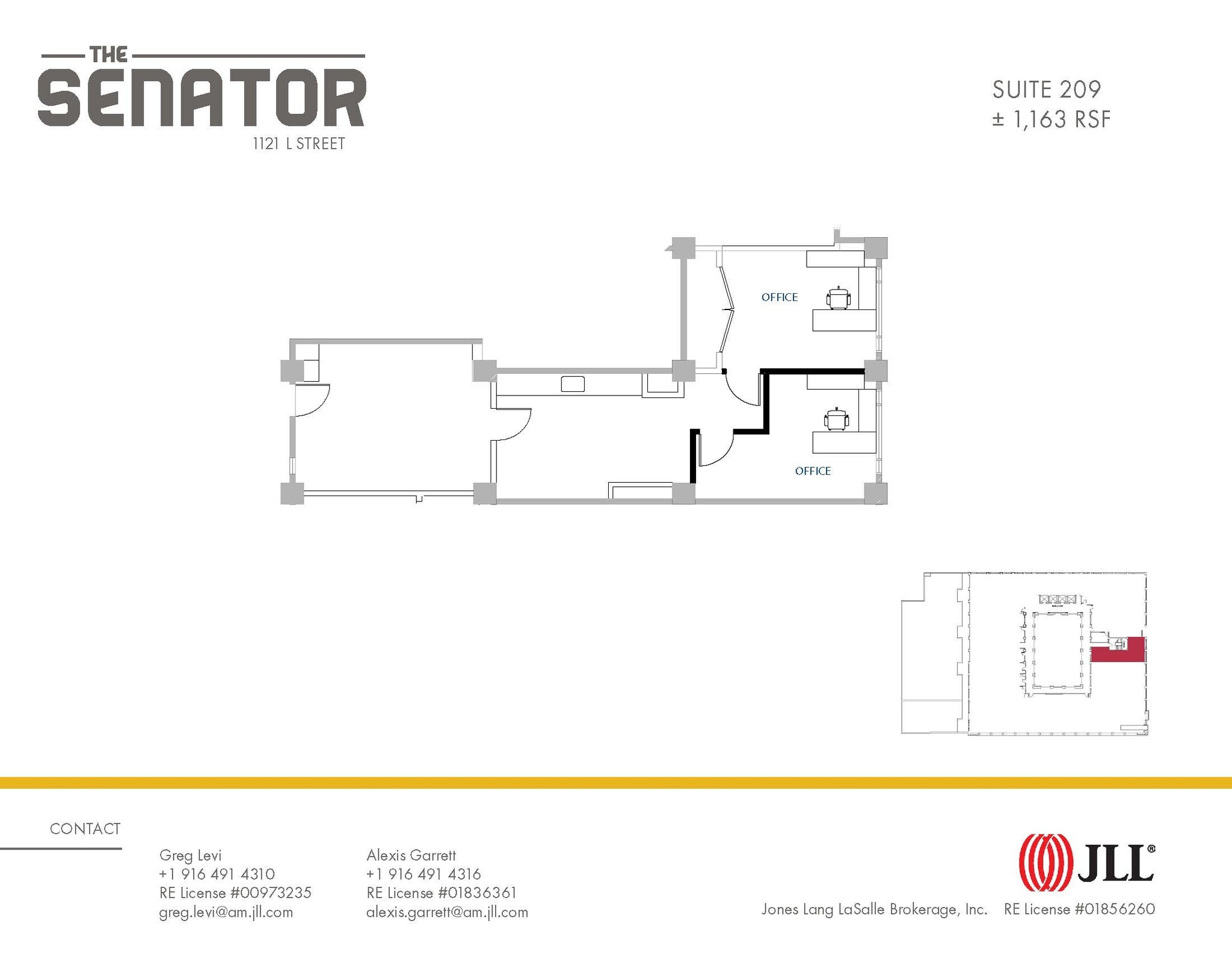 1121 L St, Sacramento, CA à louer Plan d’étage– Image 1 sur 1