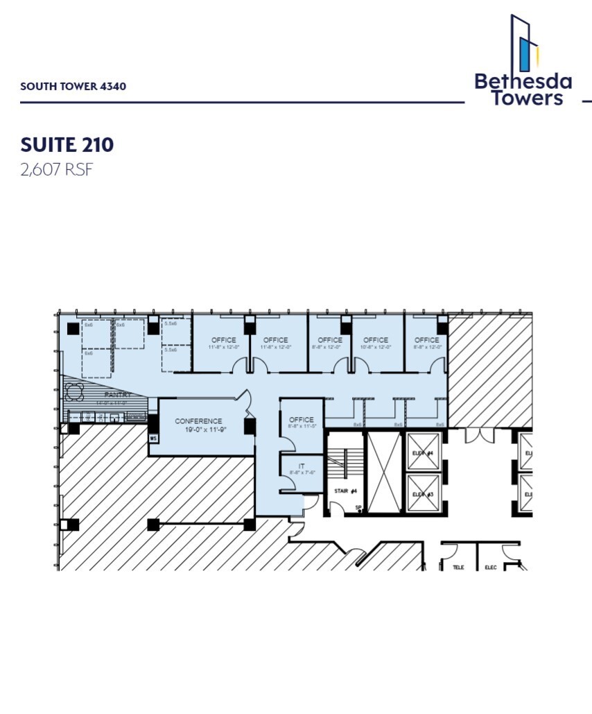 4340 East-West Hwy, Bethesda, MD à louer Plan d’étage– Image 1 sur 1