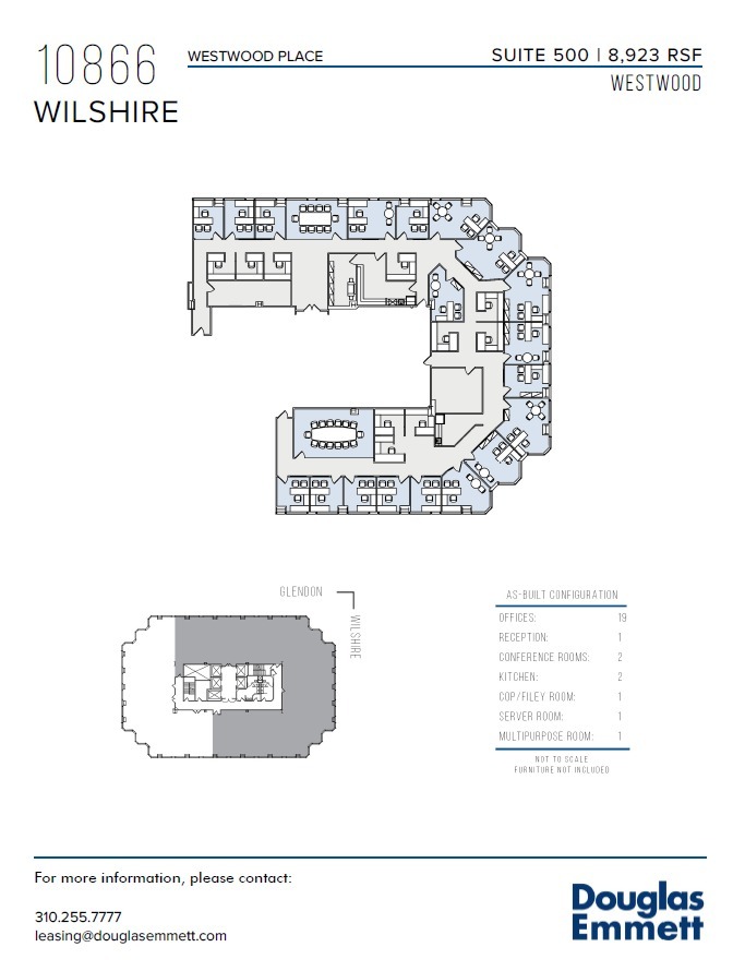 10866 Wilshire Blvd, Los Angeles, CA à louer Plan d’étage– Image 1 sur 1