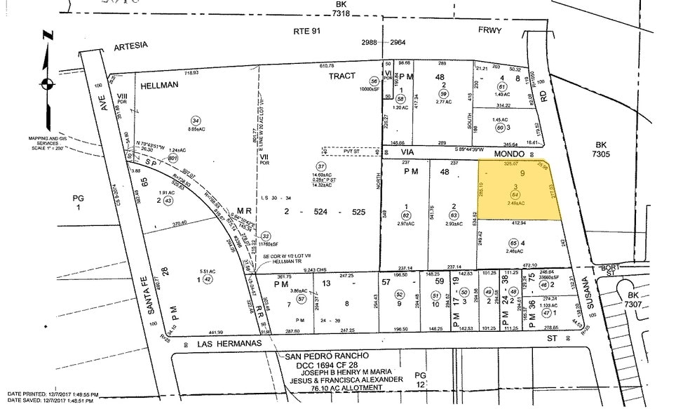 17621-17623 Susana Rd, Rancho Dominguez, CA à louer - Plan cadastral – Image 2 sur 5