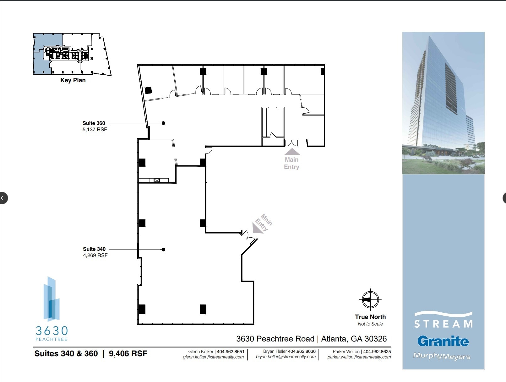 3630 Peachtree Rd NE, Atlanta, GA à louer Plan d’étage– Image 1 sur 4