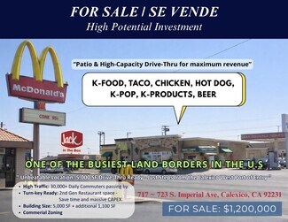 Plus de détails pour 717-723 S Imperial Ave, Calexico, CA - Local commercial à vendre