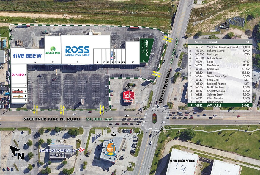 16812-16880 Stuebner Airline Rd, Spring, TX à louer - Plan de site – Image 2 sur 6
