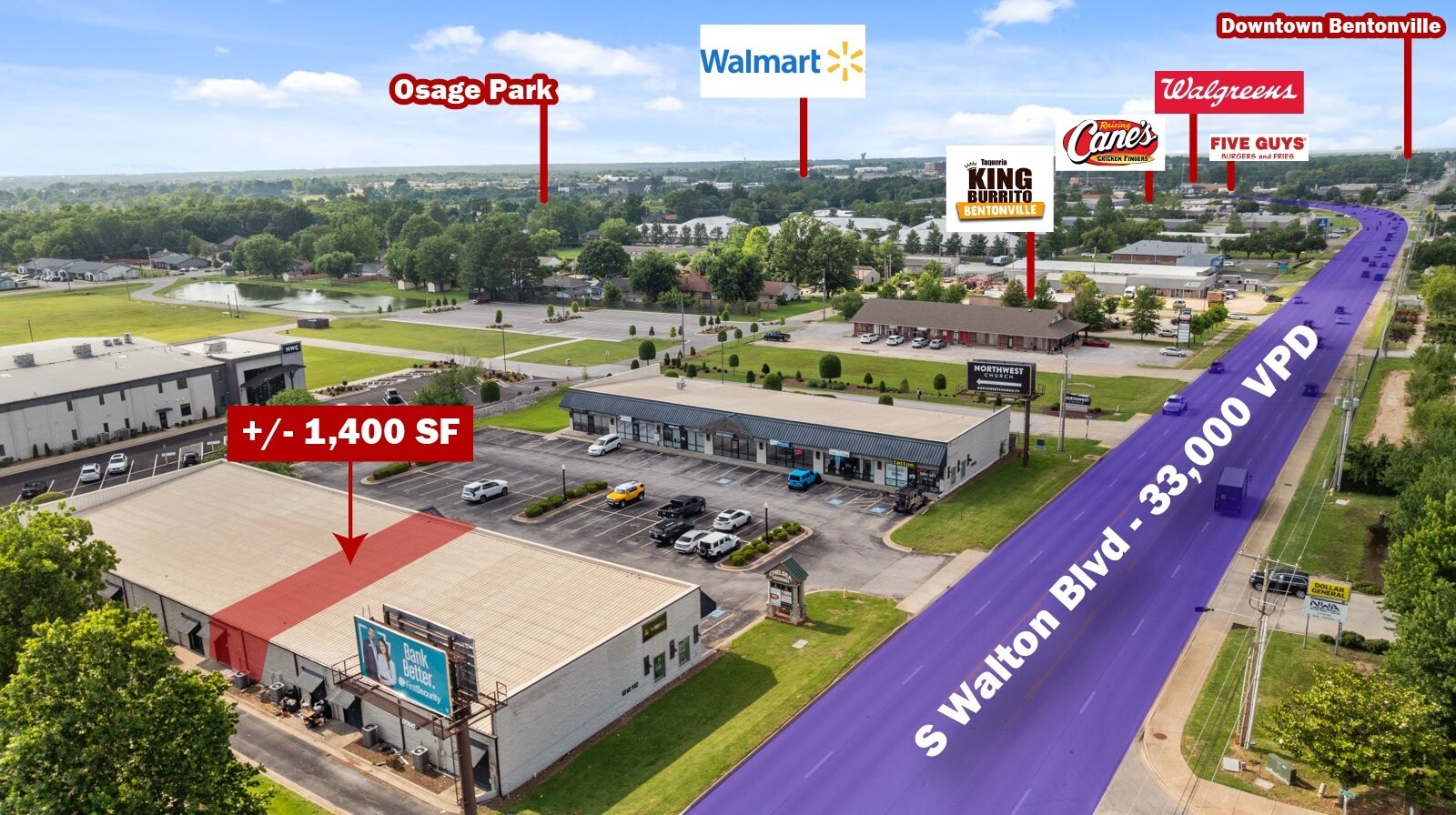 2212 S Walton Blvd, Bentonville, AR à louer Photo de l’immeuble– Image 1 sur 10