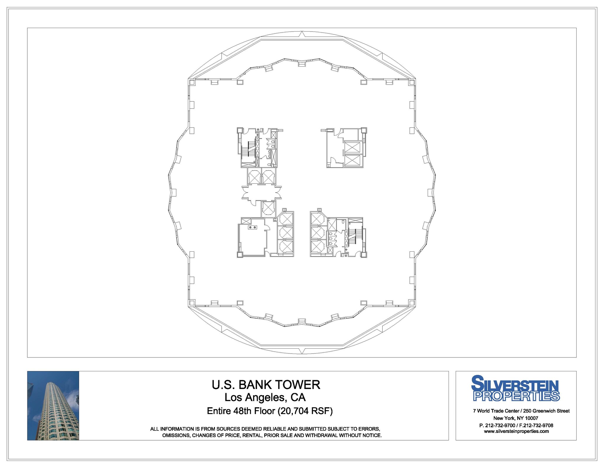 633 W 5th St, Los Angeles, CA à louer Plan d’étage– Image 1 sur 2