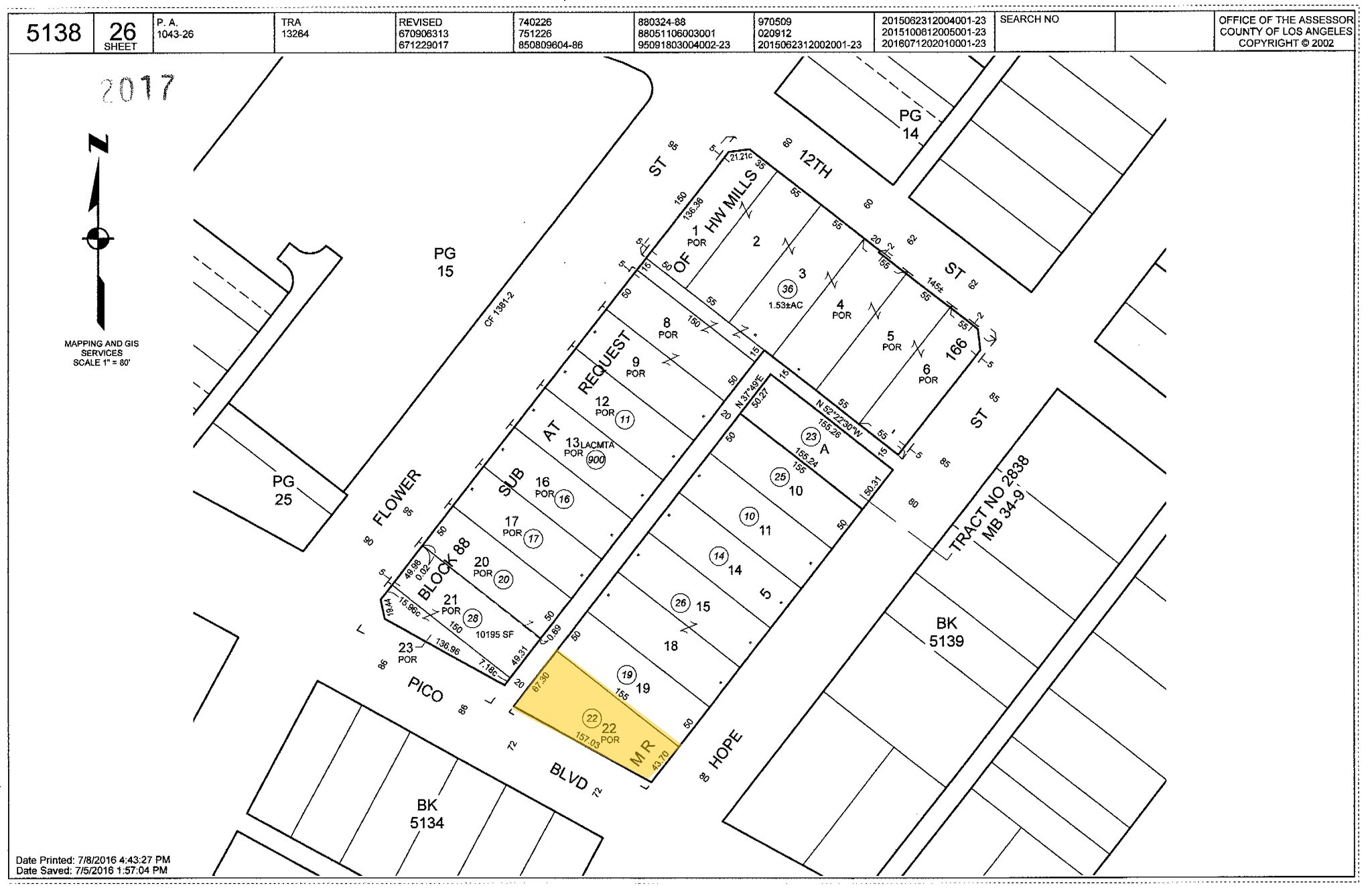 501-515 W Pico Blvd, Los Angeles, CA à louer Plan cadastral– Image 1 sur 2