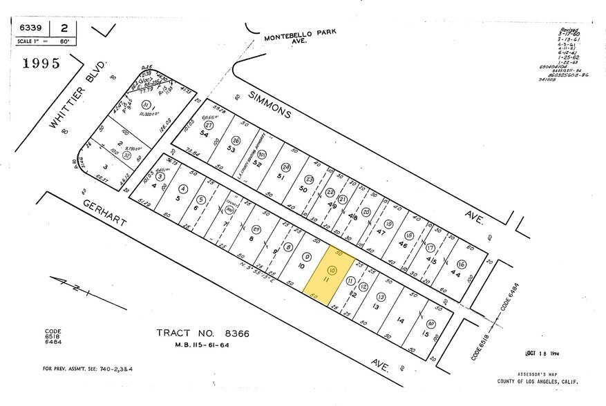 946 Gerhart Ave, Commerce, CA à louer - Plan cadastral – Image 2 sur 9