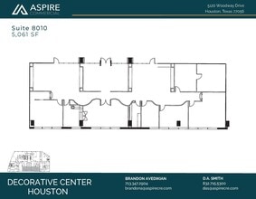 5120 Woodway Dr, Houston, TX à louer Plan d’étage– Image 1 sur 4