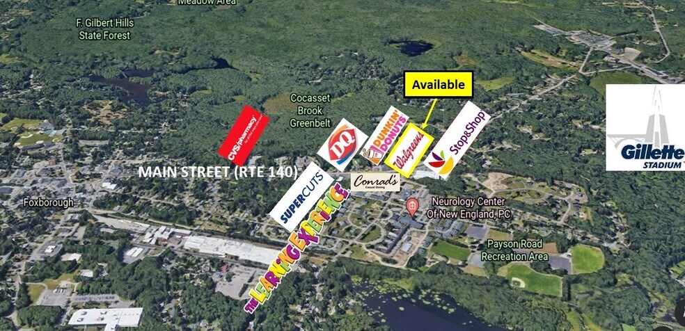 121 Main St, Foxborough, MA à louer - Photo de l’immeuble – Image 3 sur 12