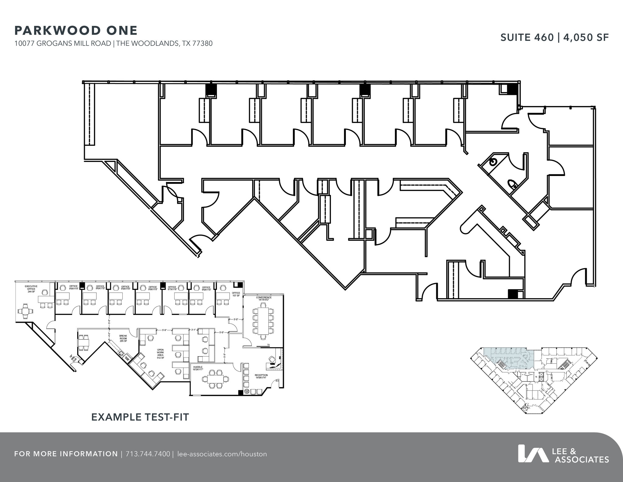 10077 Grogans Mill Rd, The Woodlands, TX à louer Plan d’étage– Image 1 sur 2