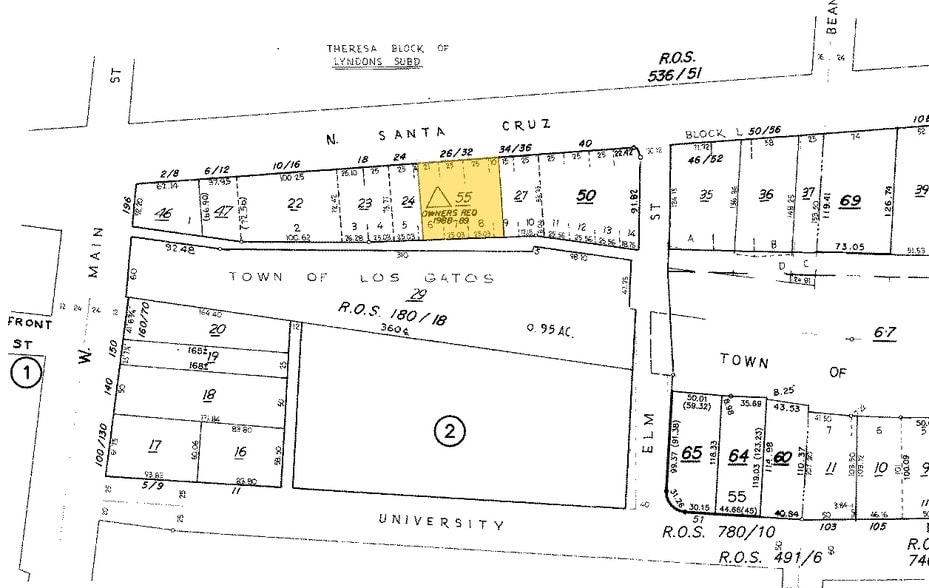 26-32 N Santa Cruz Ave, Los Gatos, CA à louer - Plan cadastral – Image 2 sur 6