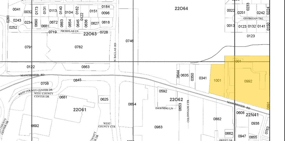 12101-12153 Manchester Rd, Des Peres, MO à louer - Plan cadastral – Image 2 sur 25