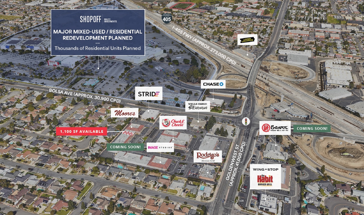 15013-15081 Golden West, Huntington Beach, CA à louer Aérien– Image 1 sur 1