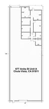 675 Anita St, Chula Vista, CA à louer Plan d’étage– Image 1 sur 2