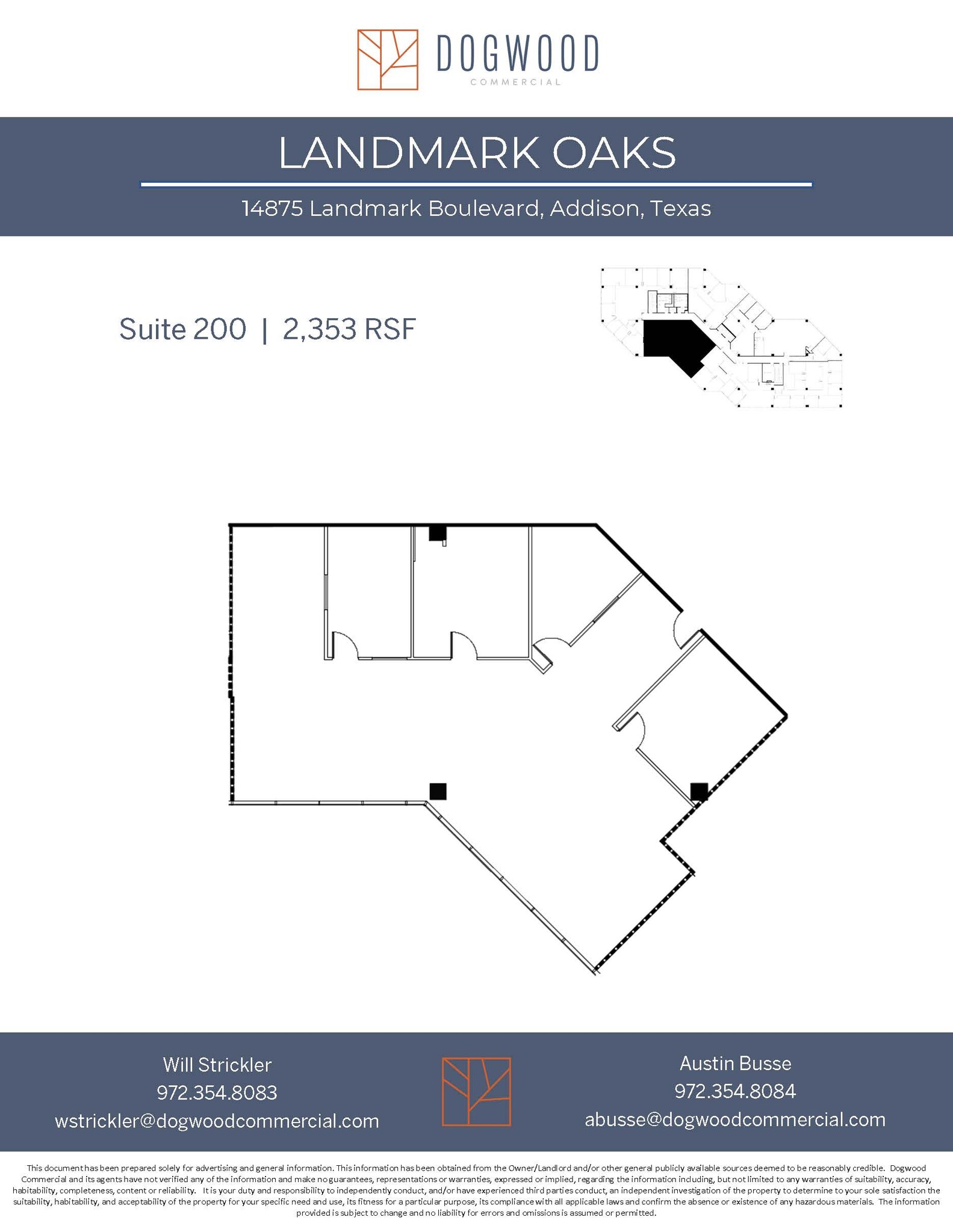 14875 Landmark Blvd, Addison, TX à louer Plan d’étage– Image 1 sur 1