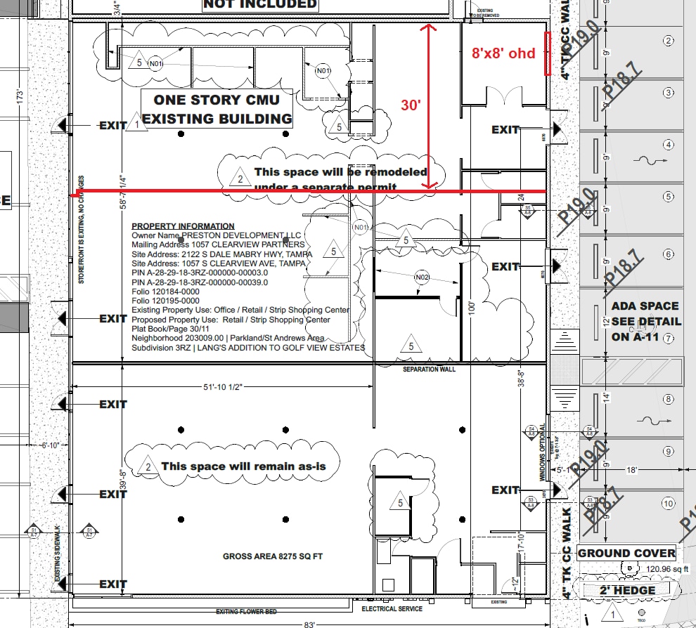 2122 S Dale Mabry Hwy, Tampa, FL à louer Plan d’étage– Image 1 sur 4