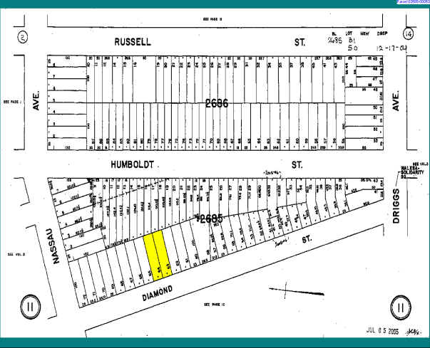 52-54 Diamond St, Brooklyn, NY à louer - Plan cadastral – Image 2 sur 7