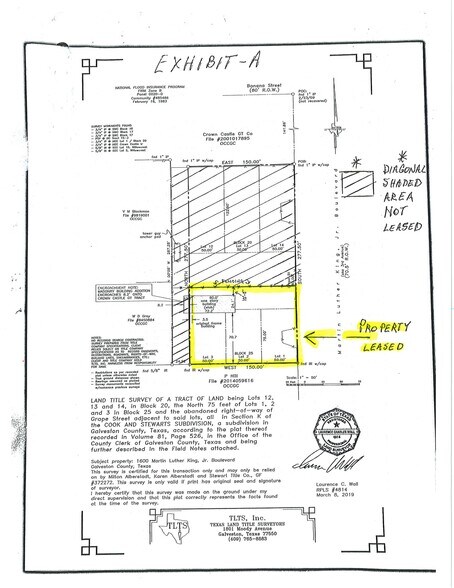 1600 3rd Ave, La Marque, TX à louer - Plan de site – Image 2 sur 13