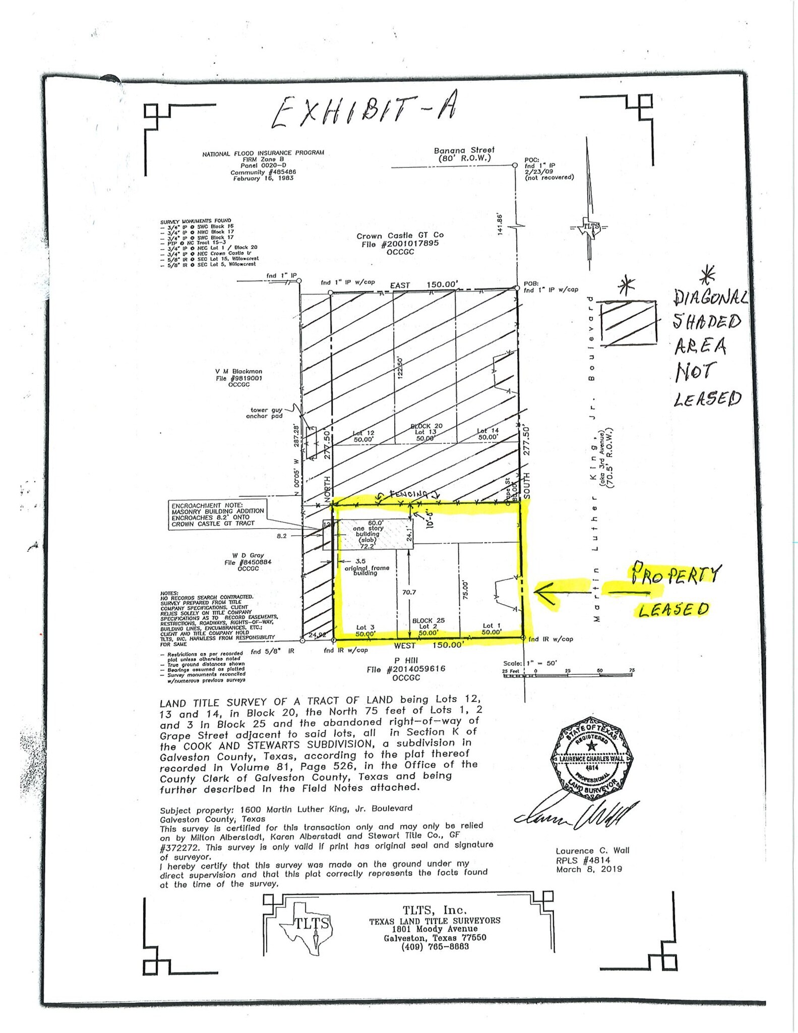 1600 3rd Ave, La Marque, TX à louer Plan de site– Image 1 sur 14