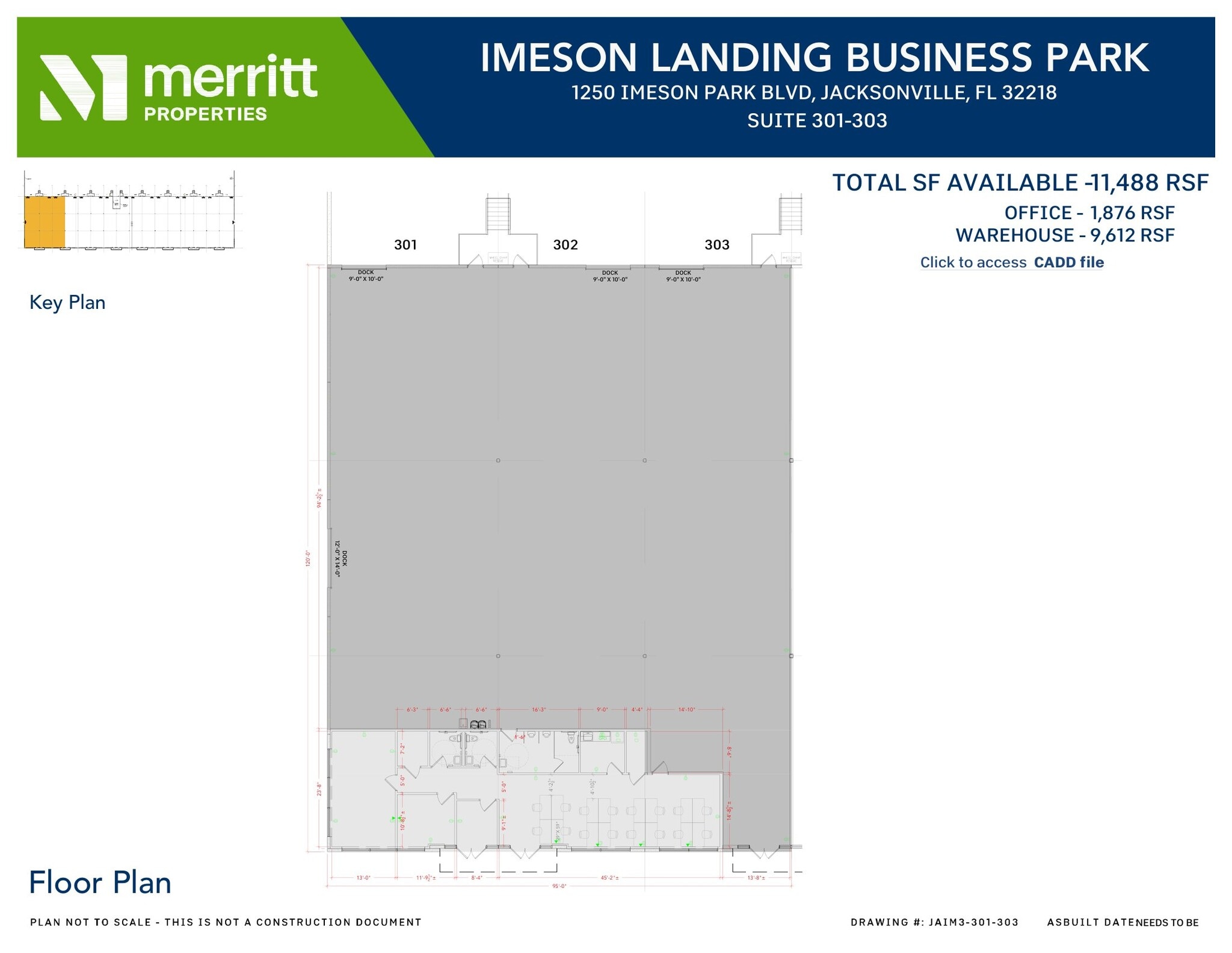 1250 Imeson Park Blvd, Jacksonville, FL à louer Plan d’étage– Image 1 sur 1