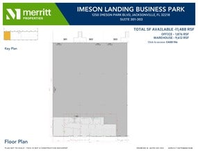 1250 Imeson Park Blvd, Jacksonville, FL à louer Plan d’étage– Image 1 sur 1