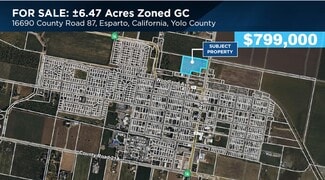 Plus de détails pour 16690 County Road 87, Esparto, CA - Terrain à vendre